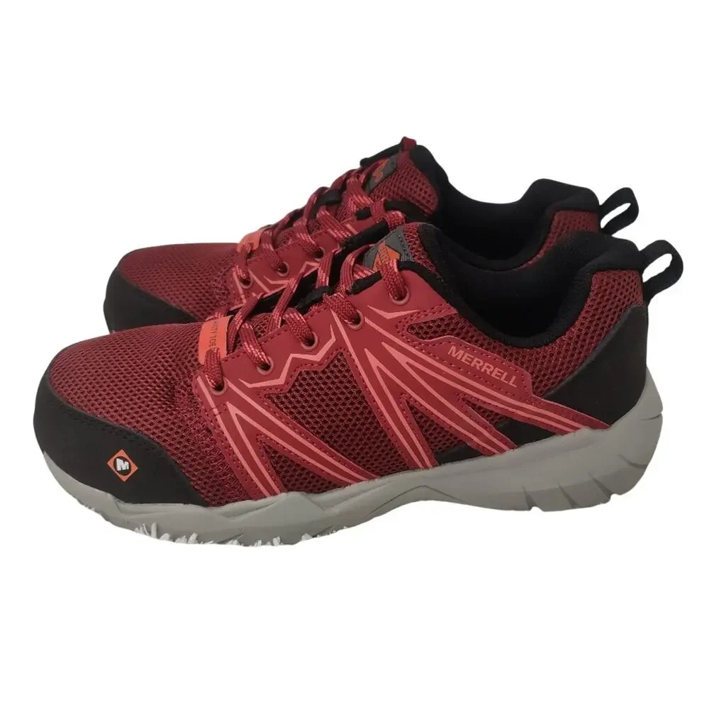 New Red Merrell Steel toe safety boot sz 7.5
